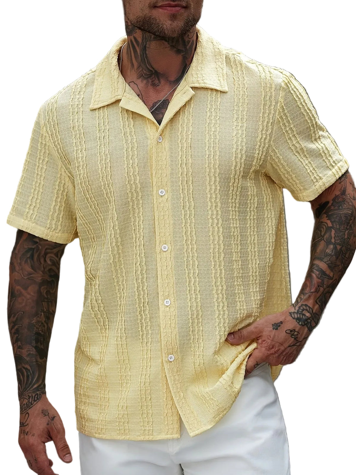 Men’s Short-Sleeve Button-Up Shirt