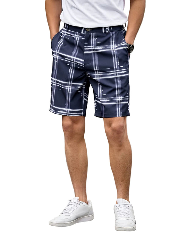 Men’s Shorts with Plaid Pattern