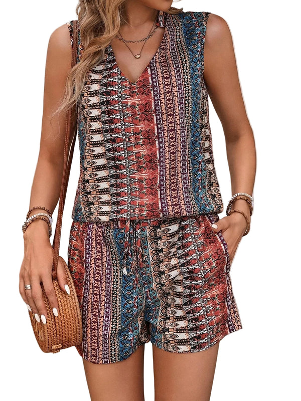 Women’s Two-Piece Set with Graphic Print